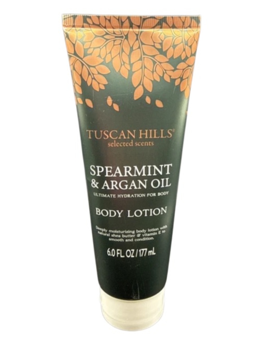 New Sealed Tuscan Hills Spearmint & Argan Oil Body Lotion. 6.0 FL OZ. Giftable